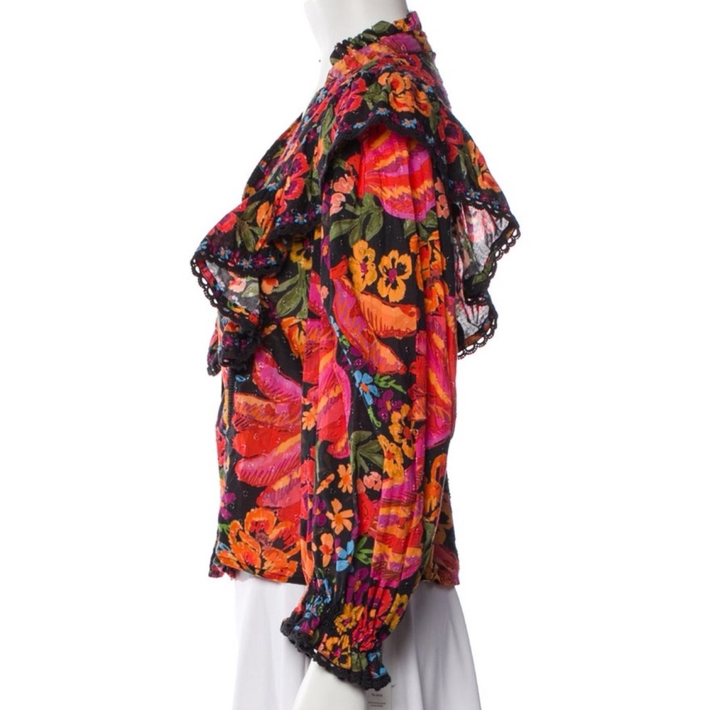 FARM Rio Vibrant Floral Blouse with Ruffle Detail - Picture 3 of 3